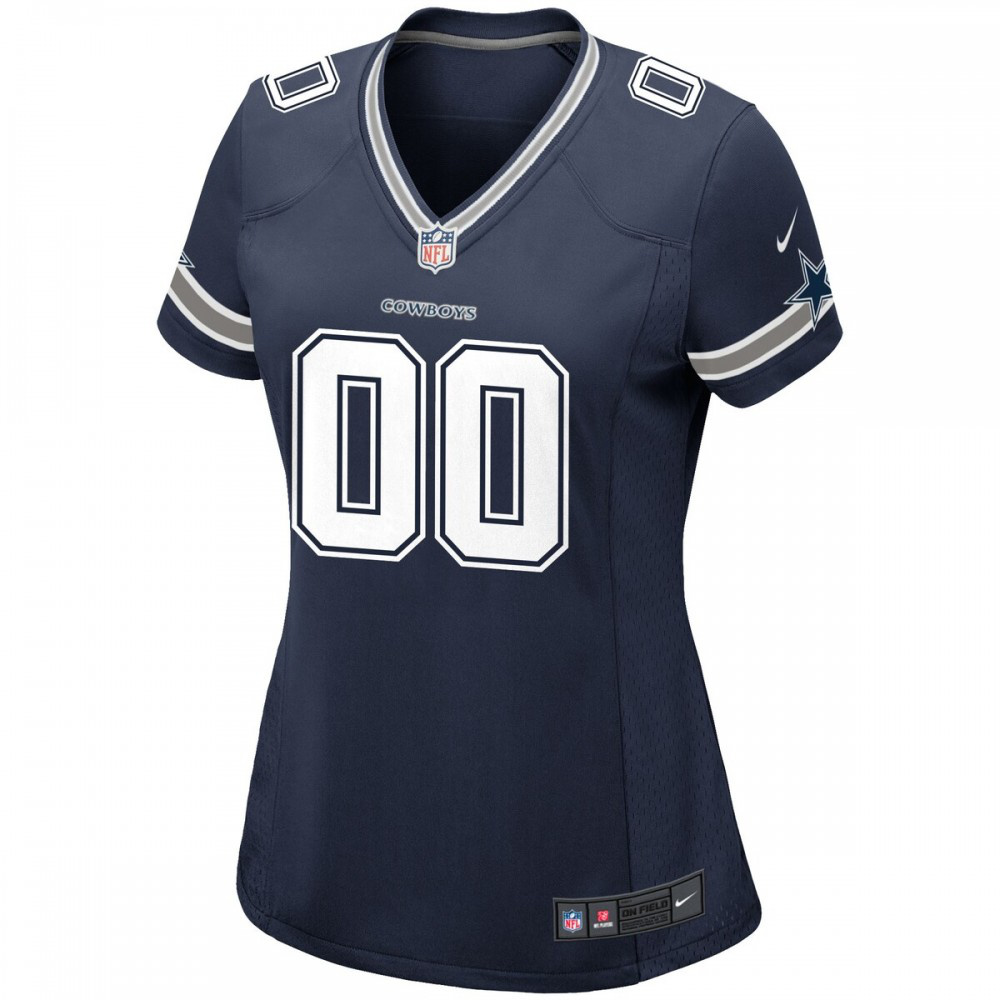 Dallas Cowboys Nike Women's Custom Game Jersey - Navy-GridironStore